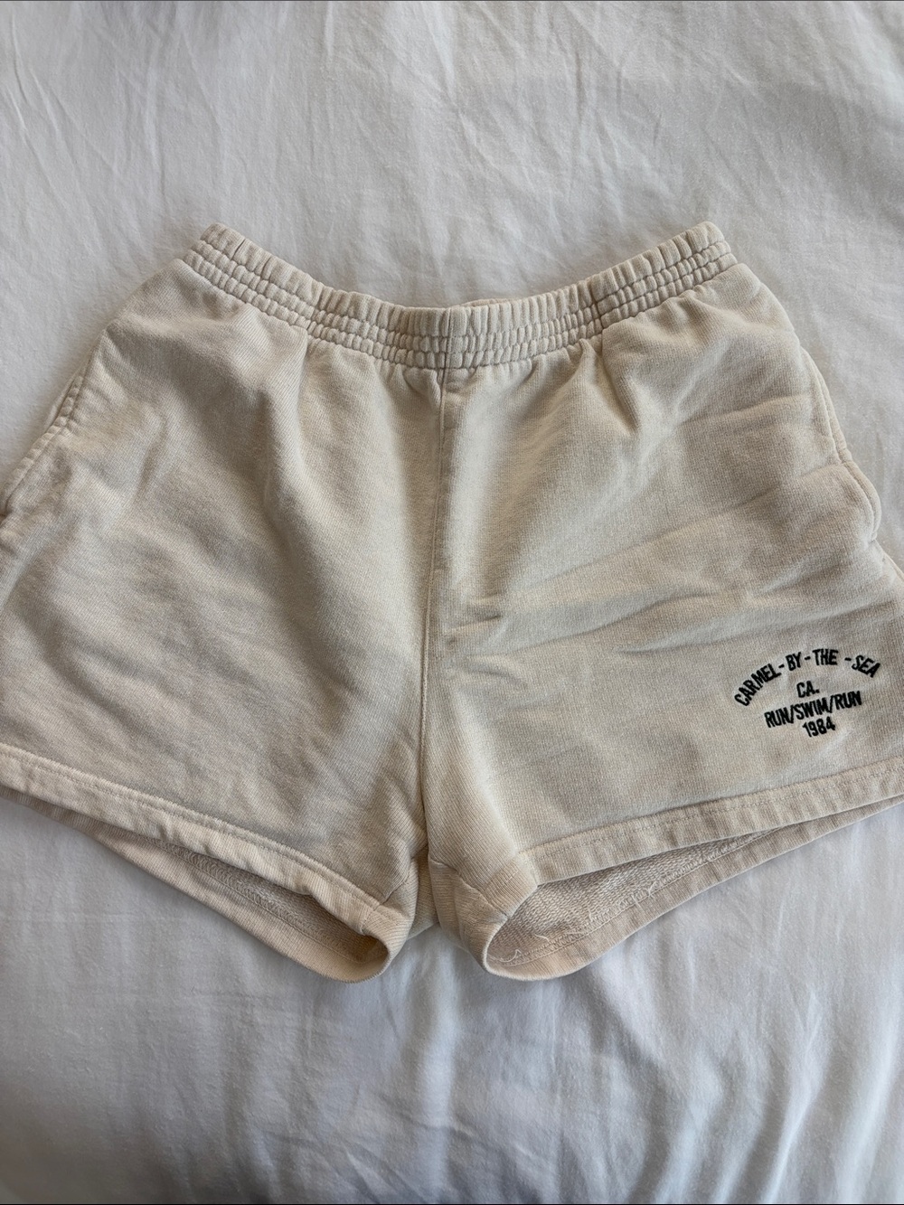 Brandy Melville Cream Athletic Shorts